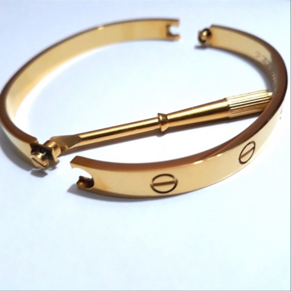 Generic Screw Bangle Bracelet with Screwdriver in Gold - Picture 3 of 7